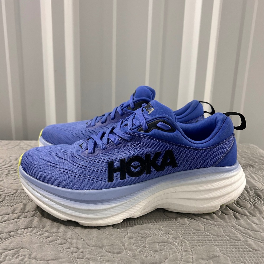 Hoka Bondi 8 Womens Running Shoes Blue Bellwether Evening Sky 1127952 Size 8.5